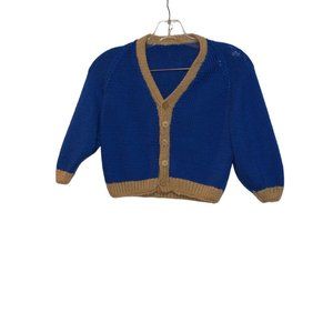 Blue-Beige Knit Soft Wool Jacket Kids (5-7 y.o.)